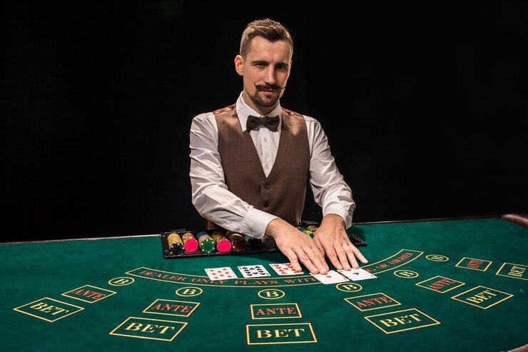 Tangkapan layar aplikasi mobile ice77 menampilkan meja live dealer dengan dealer profesional